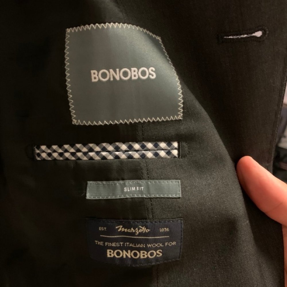 Bonobos Charcoal Grey 2 Piece Suit 44R - Picture 4 of 7